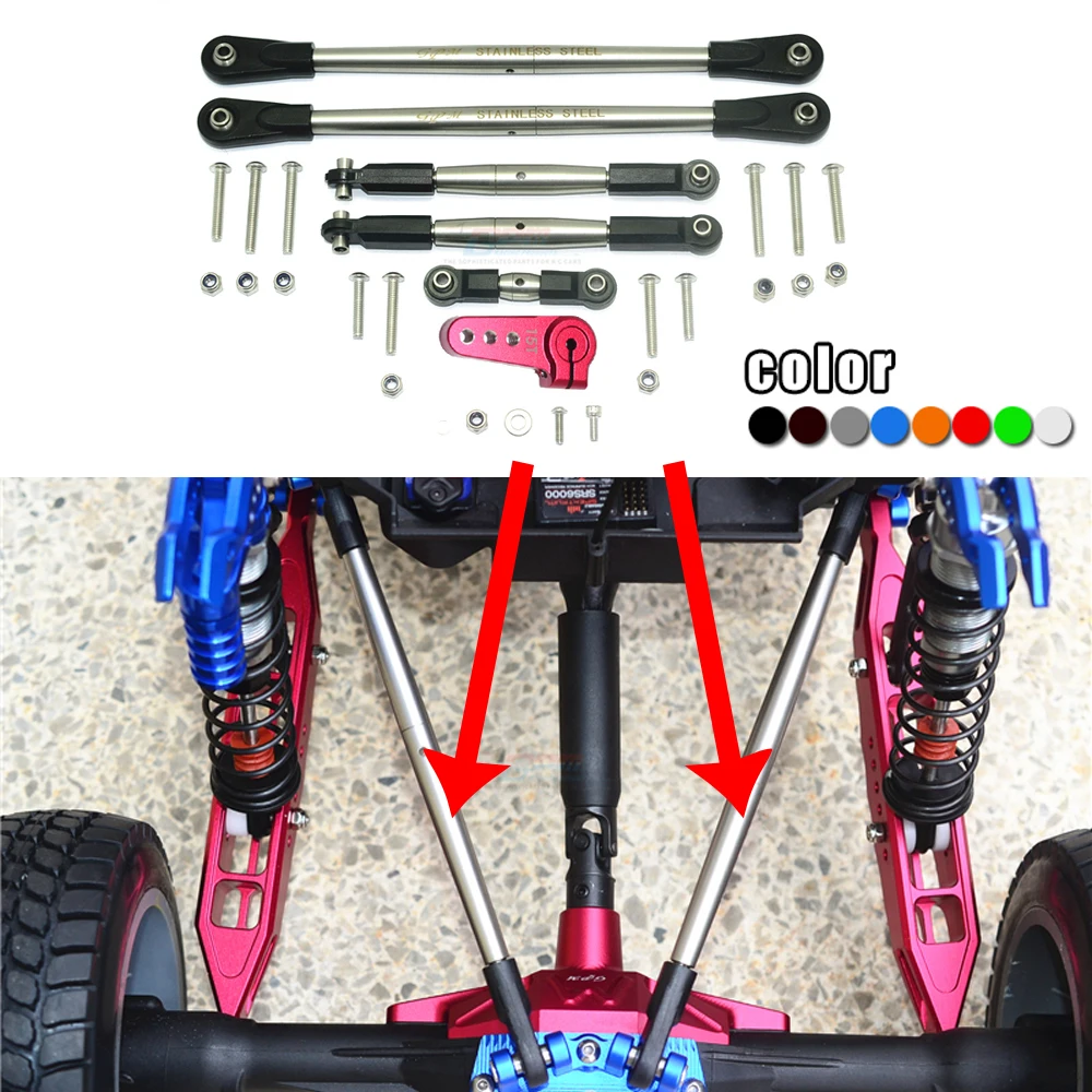 GPM stainless steel Positive and negative teeth Full car Tie rod + alloy steering gear arm for LOSI 1:6 SUPER BAJA REY LOS05013
GPM stainless steel Positive and negative teeth Full car Tie rod + alloy steering gear arm for LOSI 1:6 SUPER BAJA REY LOS05013