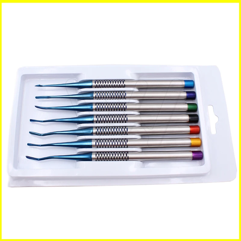 7pcs/set Dental minimally elevator Titanium alloy elevator Import extraction minimally elevator extraction knife dental implant
7pcs/set Dental minimally elevator Titanium alloy elevator Import extraction minimally elevator extraction knife dental implant