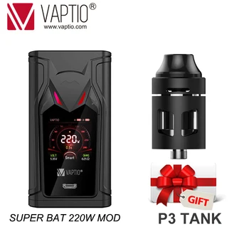 Gift Tank Electronic vaper mod 220W Vaptio Super Bat Mod Dual 18650 Battery(not included)support 510 Pin vaporizer Vape Box Mod
Gift Tank Electronic vaper mod 220W Vaptio Super Bat Mod Dual 18650 Battery(not included)support 510 Pin vaporizer Vape Box Mod
