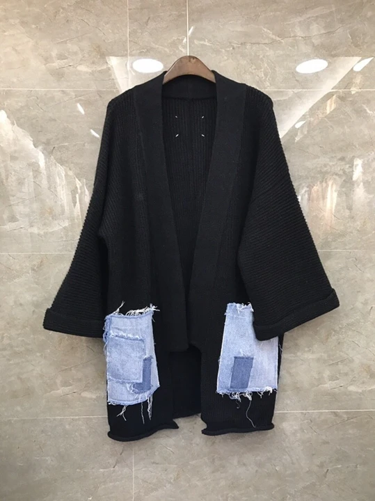 2019 Early Autumn New Woman Colour Matching Jean Pocket Decoration Long Sleeve Wool Cardover Knitted Shirt 916
2019 Early Autumn New Woman Colour Matching Jean Pocket Decoration Long Sleeve Wool Cardover Knitted Shirt 916