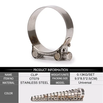 Stainless Steel Exhaust Pipe Clamps 17~79mm (0.7inch ~ 3.1inch) Adjustable Pipe Hose Clip Tube Clamps 1 pce
Stainless Steel Exhaust Pipe Clamps 17~79mm (0.7inch ~ 3.1inch) Adjustable Pipe Hose Clip Tube Clamps 1 pce