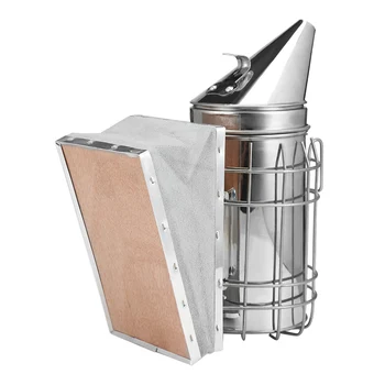 Stainless Steel Bee Hive Smoker Beekeeping Tool With Heat Shield Protection Apiculture Accessories Foldable Stand
Stainless Steel Bee Hive Smoker Beekeeping Tool With Heat Shield Protection Apiculture Accessories Foldable Stand