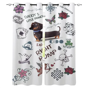 Dachshund Flower Love Poker Window Curtains Living Room Kitchen Curtains for Bedroom Left and Right Biparting Open Curtains
Dachshund Flower Love Poker Window Curtains Living Room Kitchen Curtains for Bedroom Left and Right Biparting Open Curtains