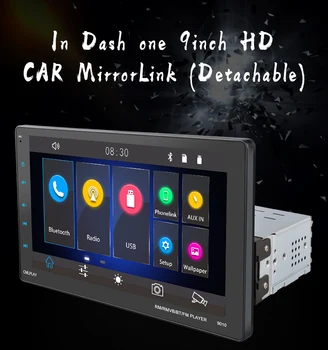 1DIN Detachable 9 Inch Spindle External Full Touch Screen MP5 Player for Android/IOS Interconnect Carplay GPS Car Radio Stereo
1DIN Detachable 9 Inch Spindle External Full Touch Screen MP5 Player for Android/IOS Interconnect Carplay GPS Car Radio Stereo