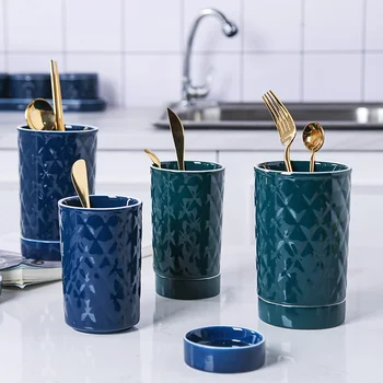 Nordic Ceramic Drain Chopsticks Tube Spoon Knife and Fork Storage Rack Modern Minimalist Home Kitchentableware Storage Container
Nordic Ceramic Drain Chopsticks Tube Spoon Knife and Fork Storage Rack Modern Minimalist Home Kitchentableware Storage Container