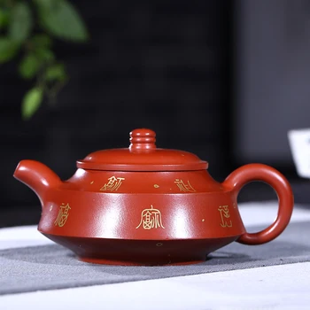 Yixing recommended undressed ore dahongpao column development pot of fu-quan jin paint by hand
Yixing recommended undressed ore dahongpao column development pot of fu-quan jin paint by hand