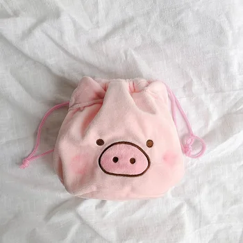 Lovely pig sweet pink piggy soft storage drawstring bag pocket 
Lovely pig sweet pink piggy soft storage drawstring bag pocket