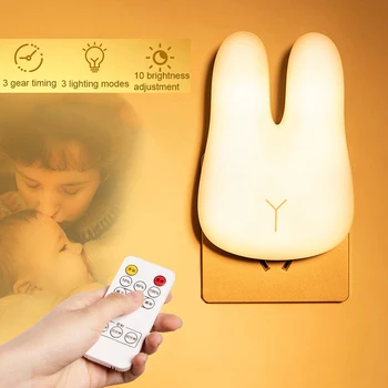 Remote Control Rabbit LED Night light 3 Light Colors Wall Lamp with Timing Night Lamp For Baby Kids Bedroom US Plug in 220~240V
Remote Control Rabbit LED Night light 3 Light Colors Wall Lamp with Timing Night Lamp For Baby Kids Bedroom US Plug in 220~240V