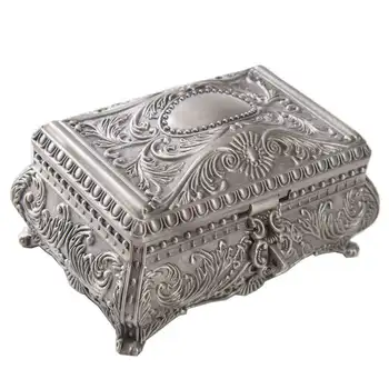 Retro European Zinc Jewelry Box Non-solid Wood Flannel Storage Box Metal Carving Princess Storage Box Girls Gift
Retro European Zinc Jewelry Box Non-solid Wood Flannel Storage Box Metal Carving Princess Storage Box Girls Gift