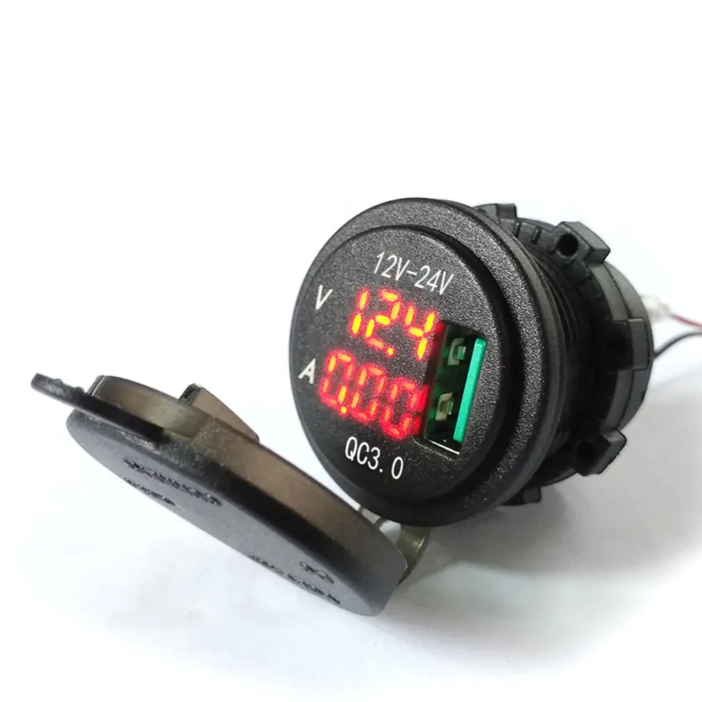 Car Charger Charge Socket QC3.0 USB Port LED Volt Current Display for Phone Tablet Navigator Fast Charging Adapter Voltmeter
Car Charger Charge Socket QC3.0 USB Port LED Volt Current Display for Phone Tablet Navigator Fast Charging Adapter Voltmeter