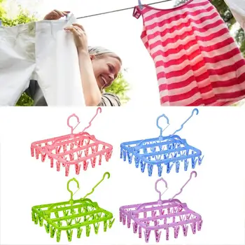 32 Clips Portable Socks Cloth Hanger Rack Folding Drying Storage Holder Household Clothing Shipping
32 Clips Portable Socks Cloth Hanger Rack Folding Drying Storage Holder Household Clothing Shipping