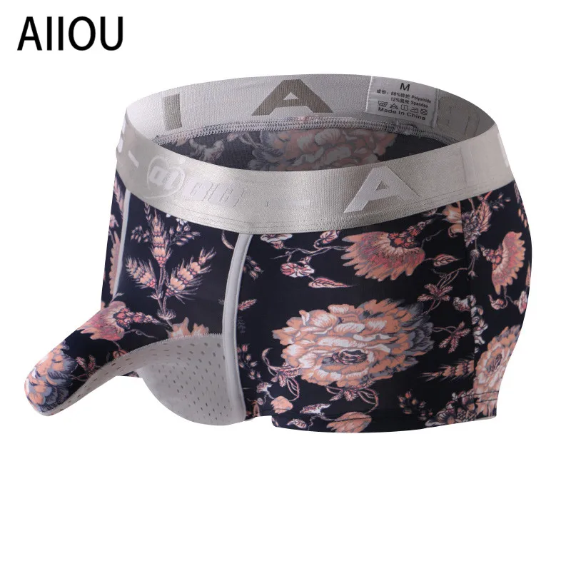 AIIOU Men Ice Silk Underwear Erotic Men Boxer Funny Trunk Gay Couple Panties Printed Leaves Elephant Nose Mesh Breathable Boxer
AIIOU Men Ice Silk Underwear Erotic Men Boxer Funny Trunk Gay Couple Panties Printed Leaves Elephant Nose Mesh Breathable Boxer