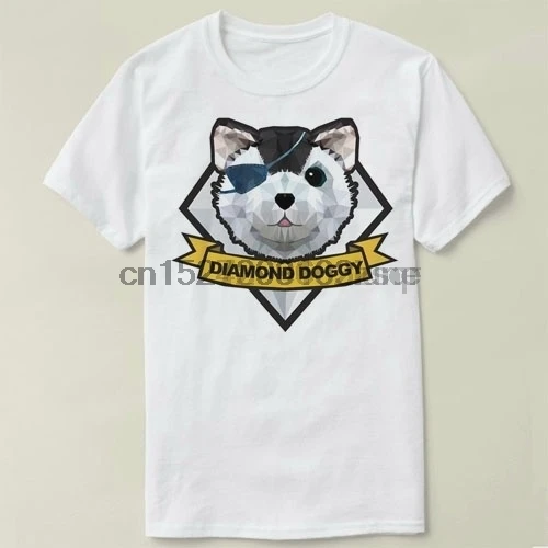 Diamond Doggy MGS Metal gear Однотонная рубашка с коротким рукавом хлопковая Футболка