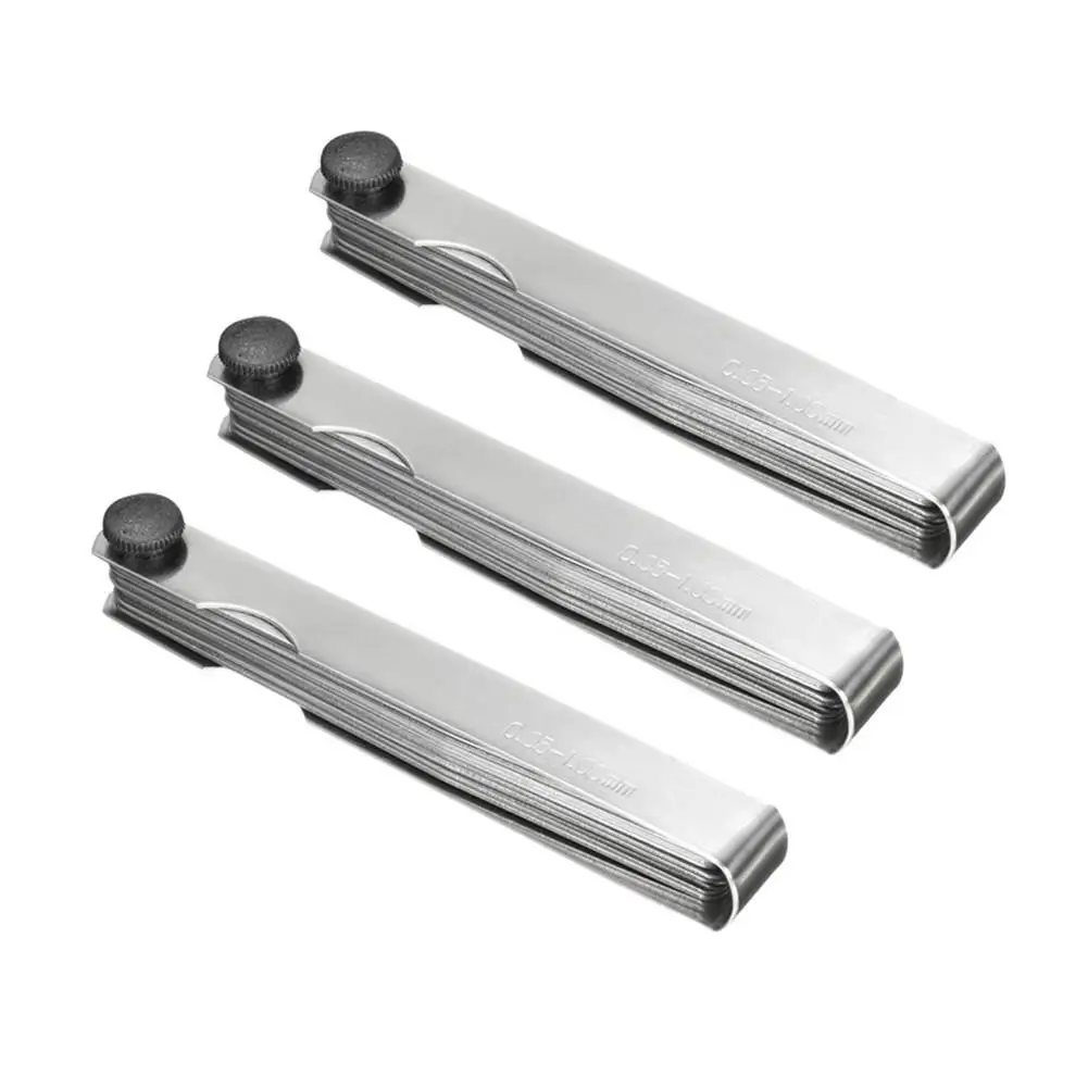 1 Set Metric Feeler Gauge 17 Blades 0.02-1.00mm Measurements Tools Stainless Steel Foldable Thickness Gap Filler Feeler Gauges
1 Set Metric Feeler Gauge 17 Blades 0.02-1.00mm Measurements Tools Stainless Steel Foldable Thickness Gap Filler Feeler Gauges