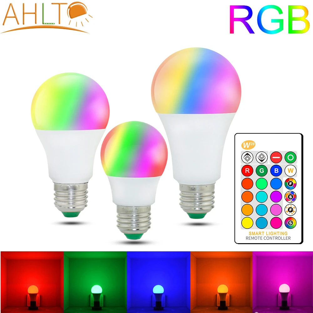 110V/220V E27 Led Bulb Light 5W/10W/15W RGB Lampada Changeable Colorful RGBW With IR Remote Control Memory Mode Home Decoration
110V/220V E27 Led Bulb Light 5W/10W/15W RGB Lampada Changeable Colorful RGBW With IR Remote Control Memory Mode Home Decoration