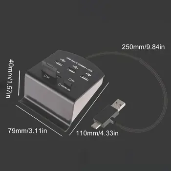 Portable 7 Ports 3 In 1 Type-c USB 2.0 COMBO High Speed Hub Power Adapter Cable for PC Laptop Charging HUB
Portable 7 Ports 3 In 1 Type-c USB 2.0 COMBO High Speed Hub Power Adapter Cable for PC Laptop Charging HUB