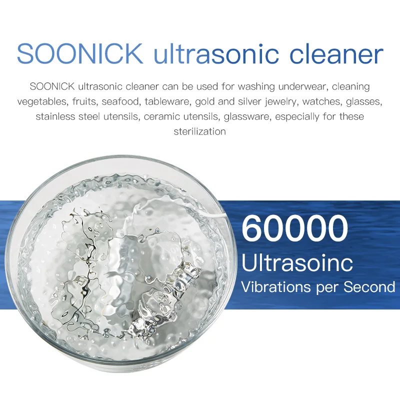 Soonick S4 Portable Ultrasonic Cleaner for Fruit Underwear Jewelry Sonic Washer 4 Soonick S4 Portable Ultrasonic Cleaner for Fruit Underwear Jewelry Sonic Washer 9