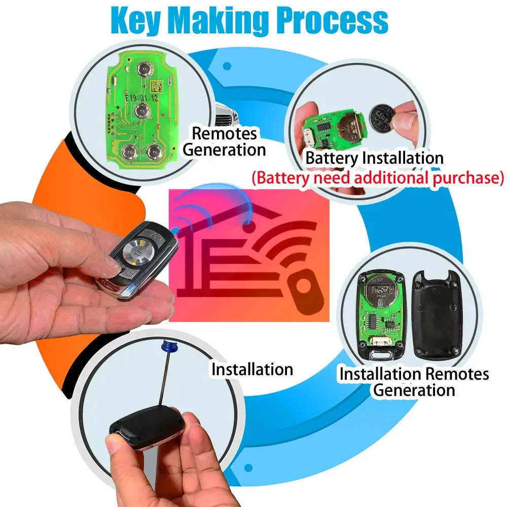 Xhorse XKGD10EN Wire Remote Key Garage Door English Version 5pcslot (3)