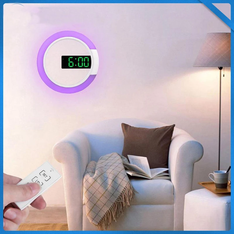 Modern LED wall clock Digital Table Clock Alarm Modern Design Nightlight For Home Living Room Decorations
Modern LED wall clock Digital Table Clock Alarm Modern Design Nightlight For Home Living Room Decorations