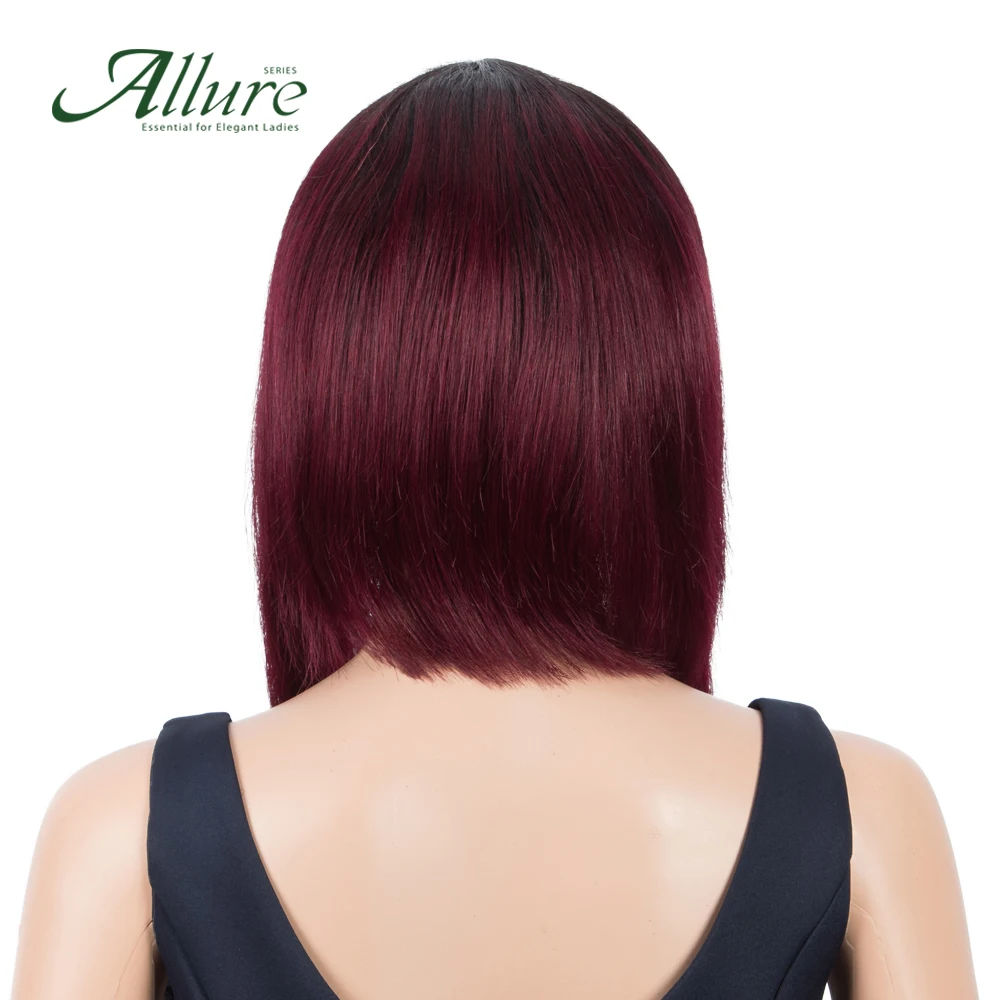 Allure Natural Short Straight Bob Wigs Human Brazilian Hair Wig Sale Colored Human Hair Wigs Carre Short Free SHipping (4)