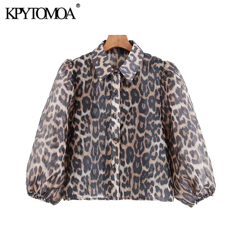 Vintage Sexy Short Style Leopard Print Blouses Women 2020 Fashion Three Quarter Sleeve Transparent Female Shirts Blusa Chic Tops
Vintage Sexy Short Style Leopard Print Blouses Women 2020 Fashion Three Quarter Sleeve Transparent Female Shirts Blusa Chic Tops