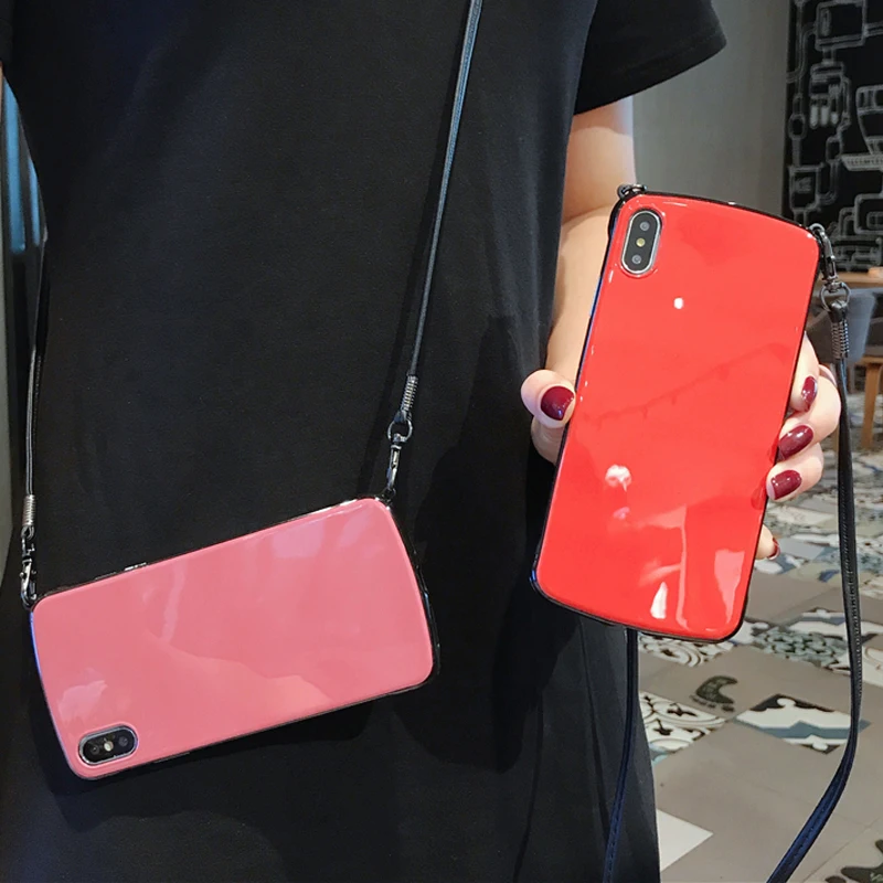 Frameless Shoulder Strap Case For iPhone 6 6s 7 8 Plus X Xr Xs Max Soft TPU Bling Candy Color Phone Cover With Lanyard Neck Rope
Frameless Shoulder Strap Case For iPhone 6 6s 7 8 Plus X Xr Xs Max Soft TPU Bling Candy Color Phone Cover With Lanyard Neck Rope