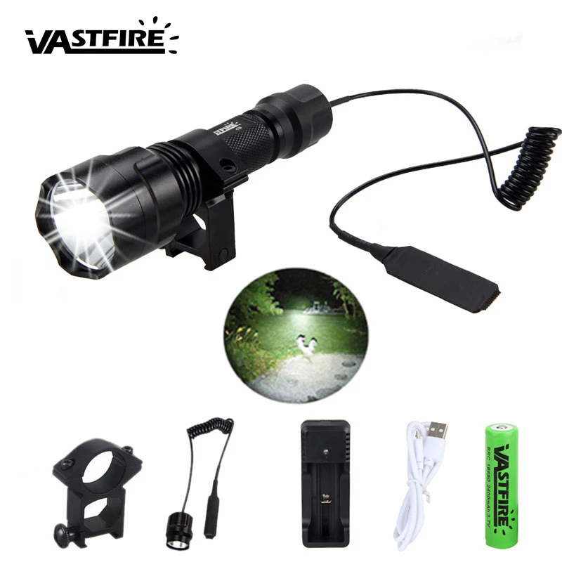 C8 4000lm T6 White Led Weapon Gun Light Green Q5 Tactical Hunting Flashlight+Rifle Scope Airsoft Mount Clip+Switch+18650+Charger
C8 4000lm T6 White Led Weapon Gun Light Green Q5 Tactical Hunting Flashlight+Rifle Scope Airsoft Mount Clip+Switch+18650+Charger