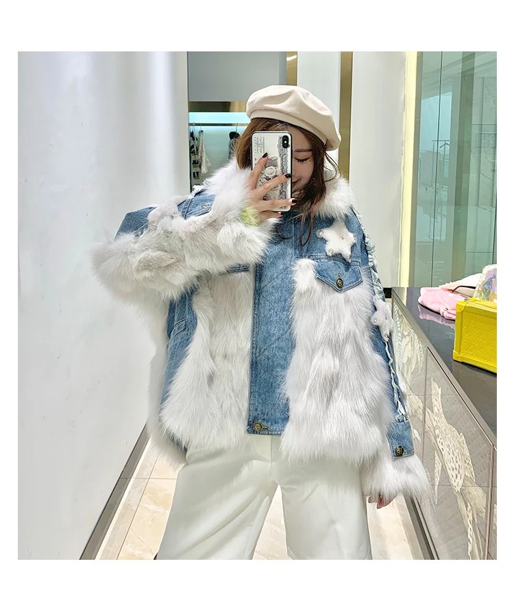 denim jacket with fur real fox fur star (21)