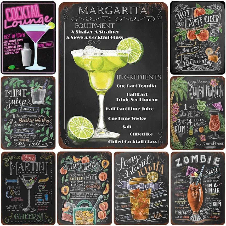 Cocktail Lounge Margarita Martini Metal Sign Vintage Tin Sign Plate Plaque Retro Iron Painting Wall Decor For Bar Pub Cafe
Cocktail Lounge Margarita Martini Metal Sign Vintage Tin Sign Plate Plaque Retro Iron Painting Wall Decor For Bar Pub Cafe