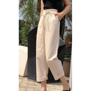 Chiffon High Waist Harem Pants Women Bow Tie Drawstring Pants For Women Sweet Elastic Waist Pockets Casual Trousers
Chiffon High Waist Harem Pants Women Bow Tie Drawstring Pants For Women Sweet Elastic Waist Pockets Casual Trousers