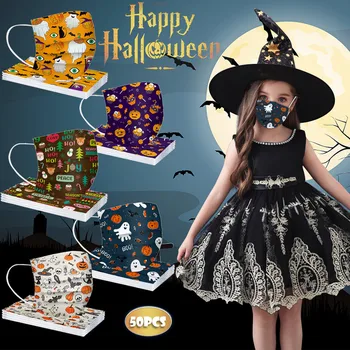 50pc Mascarillas Infantiles Desechables Children's Face Mask Halloween Funny Printed Mascarilla 3 Capas Nonwove Masks Маска Kids
50pc Mascarillas Infantiles Desechables Children's Face Mask Halloween Funny Printed Mascarilla 3 Capas Nonwove Masks Маска Kids