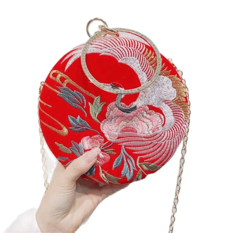 2023 Women Embroidery Round Shaped Wedding Bags Chinese Style Crane Party Dinner Clutch Diamond Handel Wallets MN1579
2023 Women Embroidery Round Shaped Wedding Bags Chinese Style Crane Party Dinner Clutch Diamond Handel Wallets MN1579