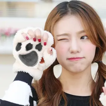 Winter gloves Women Cute Cat Claw Dog Paw Plush Mittens Short Fingerless Gloves Half Finger Gloves Touch Screen Knit Gloves
Winter gloves Women Cute Cat Claw Dog Paw Plush Mittens Short Fingerless Gloves Half Finger Gloves Touch Screen Knit Gloves