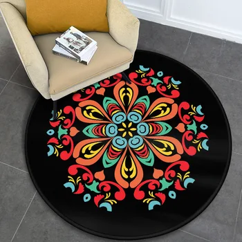 Retro Round Carpet for Living Room Mandala Anti Slip Floor Mat Study Room Computer Chair Rugs Muslim Pray Mat 100cm/120cm
Retro Round Carpet for Living Room Mandala Anti Slip Floor Mat Study Room Computer Chair Rugs Muslim Pray Mat 100cm/120cm