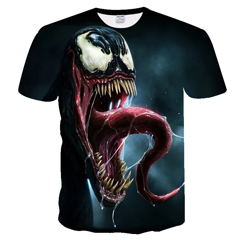 Horror Pattern Venom Marvel 3D Printed T-shirts For Men Women Summer Funny Casual Clothes O-Neck T-Shirt Black Loose Tees
Horror Pattern Venom Marvel 3D Printed T-shirts For Men Women Summer Funny Casual Clothes O-Neck T-Shirt Black Loose Tees