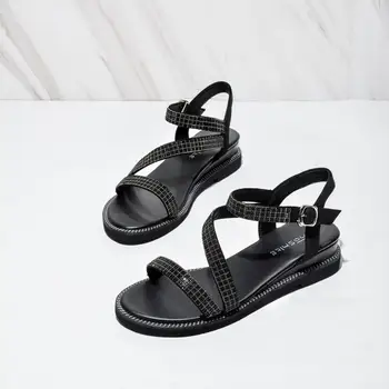 CINESSD PU Crystal Sequins New 2020 Summer Women's Shoes Fashion Soft Wedge Sandals Women Chaussure Femme Buckle Sandals Ladies
CINESSD PU Crystal Sequins New 2020 Summer Women's Shoes Fashion Soft Wedge Sandals Women Chaussure Femme Buckle Sandals Ladies