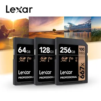 Lexar Professional 667x SDXC UHS-I SD Card up to 100MB/s V30 C10 64GB 128GB 256GB Memory Card for Full-HD 3D and 4K video Camera
Lexar Professional 667x SDXC UHS-I SD Card up to 100MB/s V30 C10 64GB 128GB 256GB Memory Card for Full-HD 3D and 4K video Camera