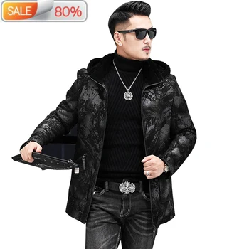 Men's Autumn Winter Genuine Leather Jackets Hooded Real Fur Coat Shearling Jacket AJHL19A217A B23A24 
Men's Autumn Winter Genuine Leather Jackets Hooded Real Fur Coat Shearling Jacket AJHL19A217A B23A24
