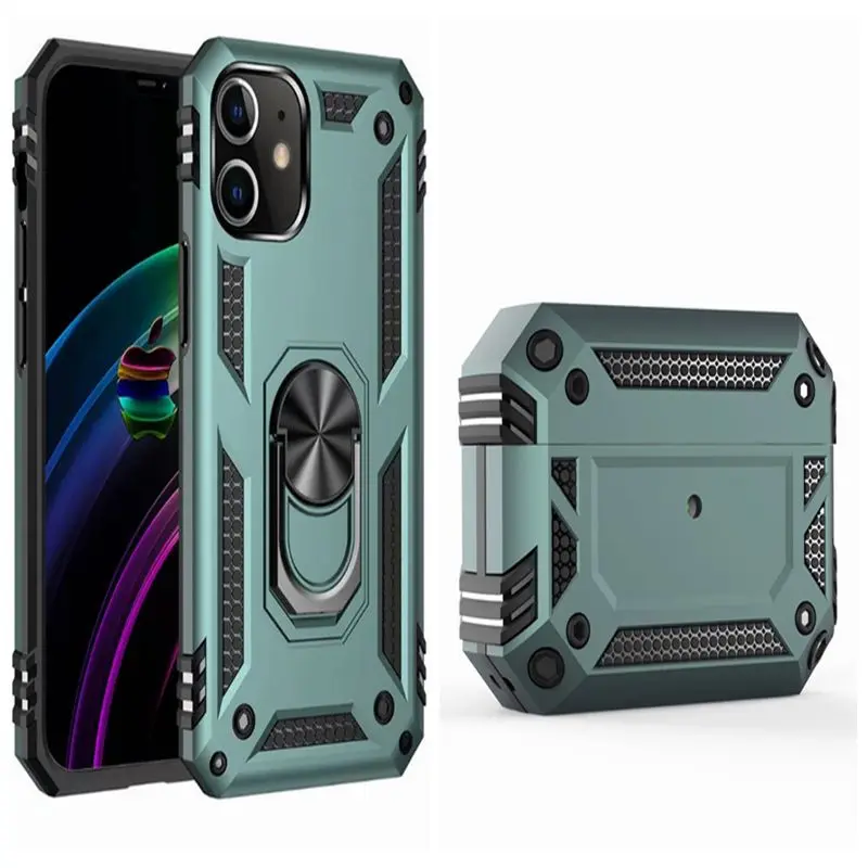 For iphone 12 Pro Max 11 XS XR 7 8 Shockproof Ring Holder Anti-Fall Stand Cover Shockproof Armor Earphone Case For Airpods 1/ 2
For iphone 12 Pro Max 11 XS XR 7 8 Shockproof Ring Holder Anti-Fall Stand Cover Shockproof Armor Earphone Case For Airpods 1/ 2