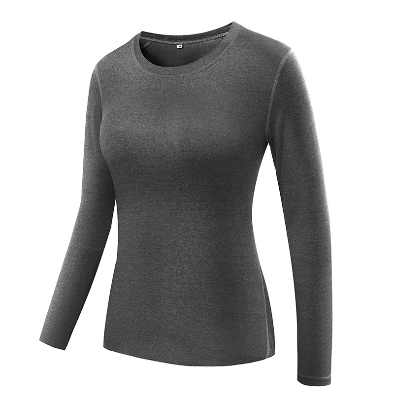 

Women Running Shirts Compression Sports Tights Fitness Gym Clothing Long Sleeve Top Female Bodybuilding Jacket Ladies Sportswear