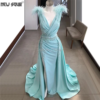 Middle East Feathers Women Prom Dresses High Split Side Evening Party Gowns 2020 Vestidos Turkish Islamic Beading Dubai Dress
Middle East Feathers Women Prom Dresses High Split Side Evening Party Gowns 2020 Vestidos Turkish Islamic Beading Dubai Dress