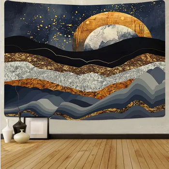 2D Scenic Tapestry Golden Edge Abstract Printing Home Wall Decoration Japan Style Wall Hanging Multicolor Mountain Wall Blanket
2D Scenic Tapestry Golden Edge Abstract Printing Home Wall Decoration Japan Style Wall Hanging Multicolor Mountain Wall Blanket