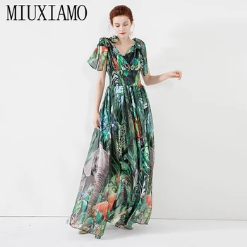 MIUXIMAO Custom Plus Size Dress 2020 Summer Maxi Dress New Arrival V-Neck Flower Print Floor-Length Long Dress Women
MIUXIMAO Custom Plus Size Dress 2020 Summer Maxi Dress New Arrival V-Neck Flower Print Floor-Length Long Dress Women