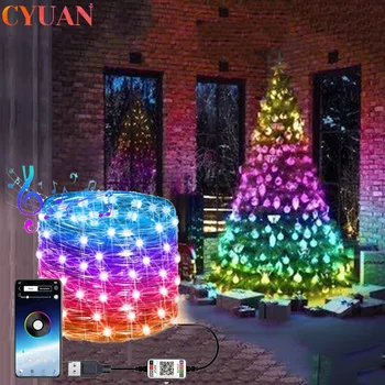 USB Smart LED Strip Lights Christmas Tree Decoration App Control Light String Waterproof Outdoor Fairy Lights Garland Xmas Decor
USB Smart LED Strip Lights Christmas Tree Decoration App Control Light String Waterproof Outdoor Fairy Lights Garland Xmas Decor