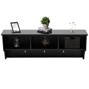 48" Entryway Cubbie Wall Mounted Storage Shelf with Hooks Sleek Modern Color with Space-saving Design Bedroom Shelf HW54865
48" Entryway Cubbie Wall Mounted Storage Shelf with Hooks Sleek Modern Color with Space-saving Design Bedroom Shelf HW54865