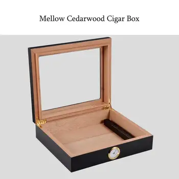 VOLENX Classic Humidor with Metal Hinges Large Cigar Box with Hygrometer and Humidifier for Desktop Luxury Cigar Case
VOLENX Classic Humidor with Metal Hinges Large Cigar Box with Hygrometer and Humidifier for Desktop Luxury Cigar Case