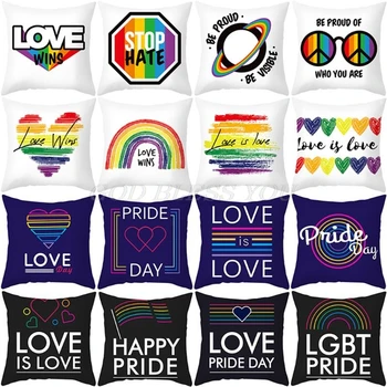 Rainbow Heart Print Throw Pillow Case Letters Gay Pride Symbol LGBT Community Polyester Velvet Decorative Cushion Cover
Rainbow Heart Print Throw Pillow Case Letters Gay Pride Symbol LGBT Community Polyester Velvet Decorative Cushion Cover