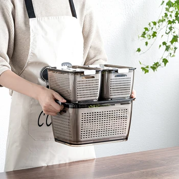 Fresh Produce Storage Containers Fridge Drip basket Produce saver Refrigerator storage basket set Fresh Vegetable Fruit
Fresh Produce Storage Containers Fridge Drip basket Produce saver Refrigerator storage basket set Fresh Vegetable Fruit