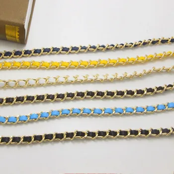 New 125cm Long PU Metal Chains Shoulder Bag Strap DIY Purse Handle 9 color Handbags Belts Strap Bag Accessory Replacement Belt 
New 125cm Long PU Metal Chains Shoulder Bag Strap DIY Purse Handle 9 color Handbags Belts Strap Bag Accessory Replacement Belt