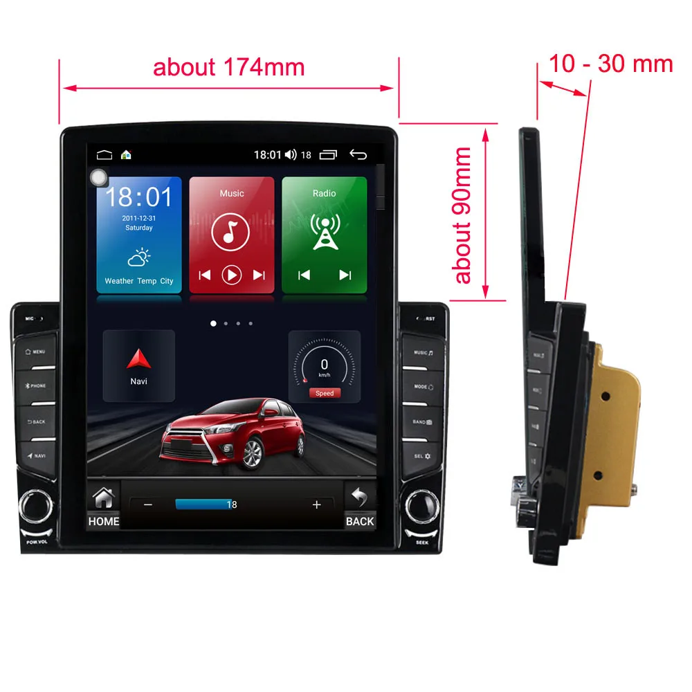 

Audio Radio Car IPS DSP Multimedia Tesla Player Navi Head Unit Android 10 64GB For TOYOTA RAV4 2013 -2018 RAV GPS